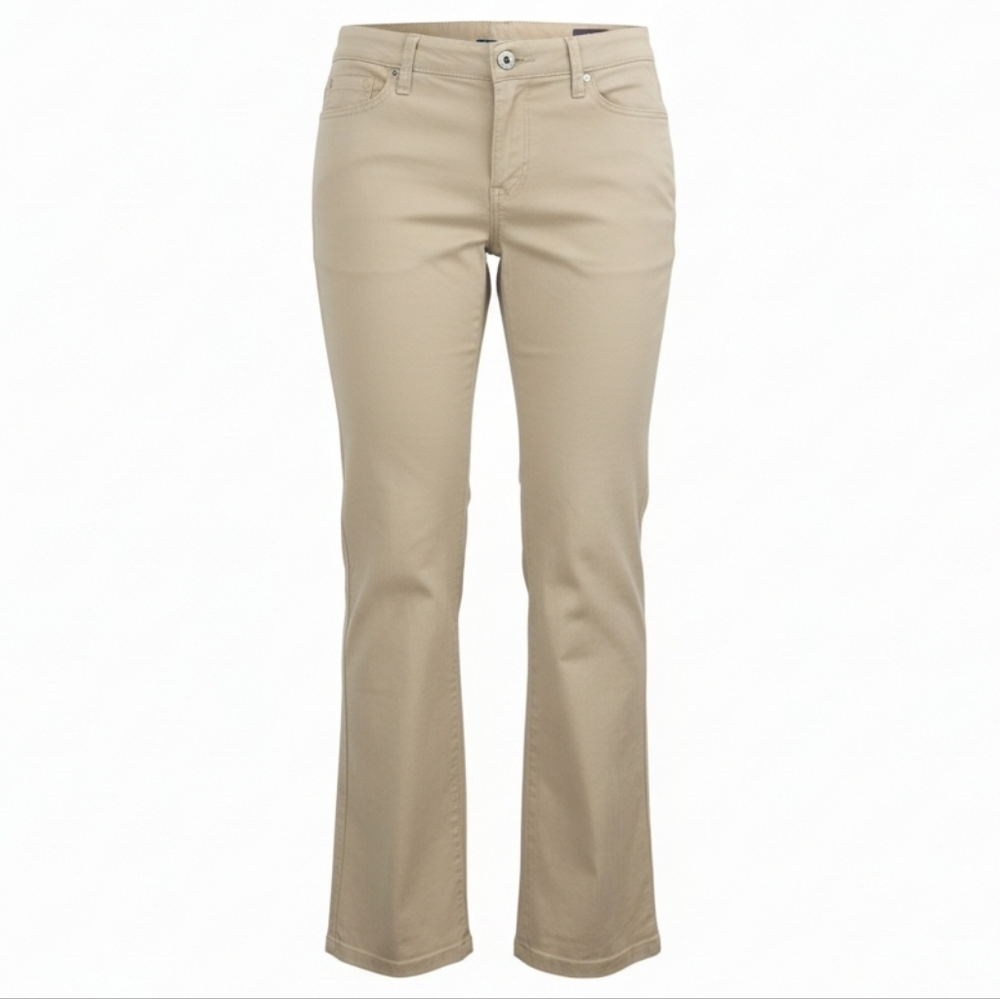 Lane Bryant Allie Stretch Tan Khaki Straight Leg Pants‎ Women's Bootcut Jeans